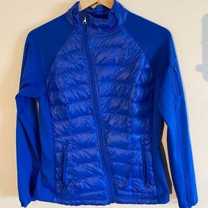 Calvin Klein asymmetrical zip blue jacket